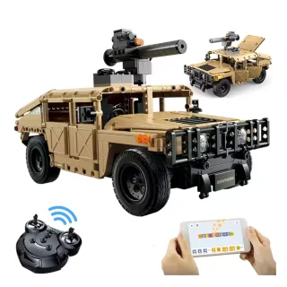 C51202 1/14 Scale Technical LED SUV Armored Trucks Pickup Bricks City Off-road RC Car MOC Building Blocks Toy for Boys B