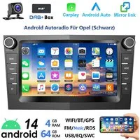 ESSGOO 7" Android 14 Carplay GPS Für Opel Astra H Corsa C D Vectra C Zafira Autoradio (DAB+ (optional), FM, RDS, Wireless Android Auto FM RDS Bluetooth EQ USB WIFI Touchscreen SWC)