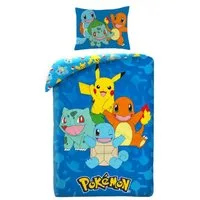 POKÉMON Bettwäsche Kinder-Bettwäsche – Bettbezug 140x200 cm + Kissenbezug 60x70 cm, Mikrofaser