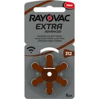 RAYOVAC RAYOVAC R312AE Extra Advanced vom Typ 312 Hörgeräte-Batterien (im 6er Knopfzelle