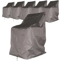 Quick Star Gartenmöbel-Schutzhülle 6 Stück Hochlehner- und Stapelstuhlhülle (6-St), 280g Polyester / PVC beschichtet