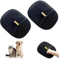 FELIXLEO Fellpflegehandschuh Fell Magnet Handschuh 2 Stück Tierhaarentferner Katze Möbel Auto, (2-tlg)