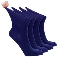 NoblesBox Diabetikersocken Diabetikerstrümpfe Damen - Weicher Komfortbund - Venenfreundlich (Beutel, 4 Paar) Bambussocken