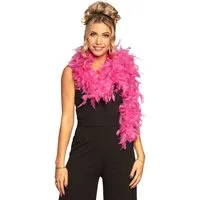 Boland Kostüm Federboa 80g fuchsia Kostüm Zubehör Karneval Fasch, Farbenprächtiger Federschal von 180 cm Länge