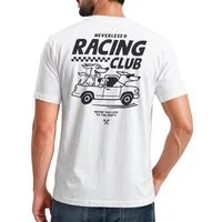 Neverless Print-Shirt Herren T-Shirt Backprint - Design Racing Club - Baumwollshirt Männer mit Print