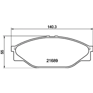 Hella Bremsbel?ge vorne Toyota Hiace Hilux