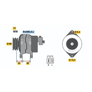 Bosch Lichtmaschine Nissan Patrol 2,8