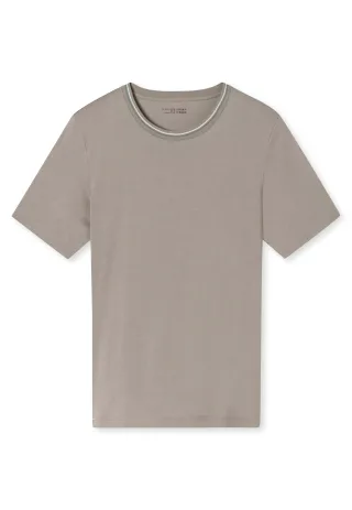 SCHIESSER - T-Shirt Rundhals braungrau - Gr. - 48