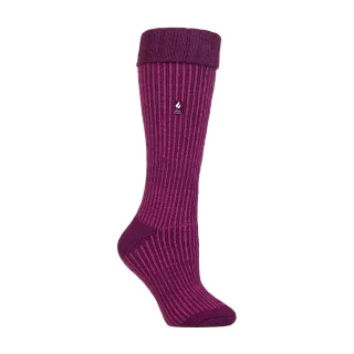 Damen Dicke Winter Warme Kniestrumpf Ripp Thermo Stoppersocken