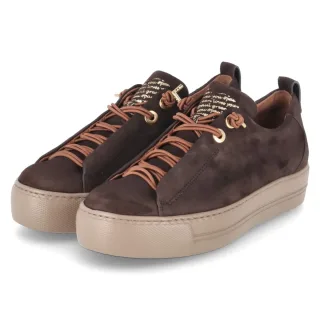 Paul Green Low Sneaker - Gr. 39 - Braun - Rauleder
