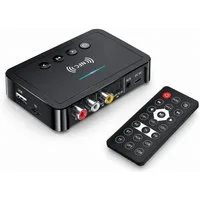 Tekoo Bluetooth 5.4 Audio Adapter Sender & Empfänger, Optisch, NFC, LED Bluetooth-Adapter 3,5 mm Klinkenstecker, Cinch-Stecker, Micro-USB zu 3,5 mm Klinkenbuchse, Cinch-Buchse, Toslink-Buchse (Optisch), Koaxial-Buchse, USB-Port Typ A, 3-in-1 Funktion