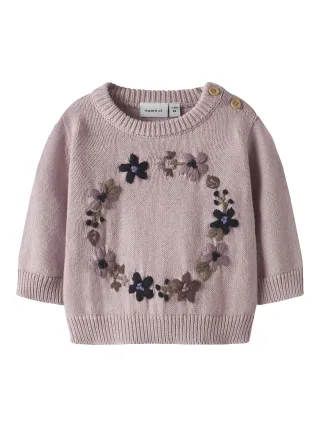 NAME IT - NBFOPAIR LS KNIT burnished lilac - Gr. - 56
