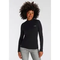 KangaROOS Longsleeve Langarm, sehr figurbetont, unifarben, Stehkragen