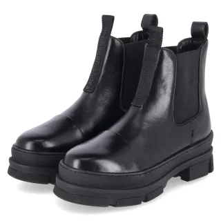 Copenhagen Shoes Chelsea Boots YOU AND ME LOW  Schwarz - Gr. 37 -  Leder und Textil
