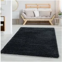 Carpettex Hochflor-Teppich Unicolor - Einfarbig, Läufer, Höhe: 30 mm, Teppich Wohnzimmer Einfarbig Shaggy verschidene farben und größen
