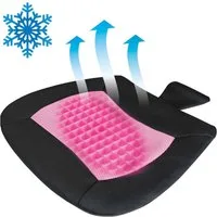 WALSER Reisekissen Sitzkissen Cool Touch schwarz-pink, 1 Stück, 1-tlg.