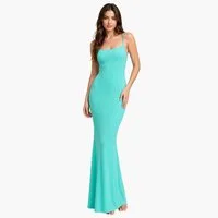 cfab (creamy fabrics) Jerseykleid Ribbed Cami Maxikleid-Mint-L (1-tlg)
