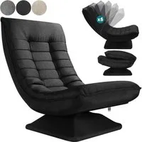Casaria Relaxsessel Aberdeen, verstellbare Lehne Drehbar Klappbar 150kg Belastbarkeit 60x105x87cm