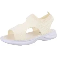 Ital-Design Kinder Schlupfschuhe Freizeit Sandale (86530398) Blockabsatz Sandalen in Creme