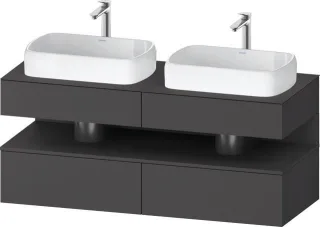 Duravit Qatego Konsolenwaschtischunterbau wandhängend Graphit Matt 1400x550x600 mm - QA4767049490010 QA4767049490010