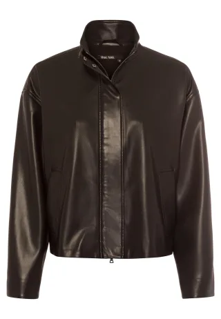 Marc Aurel - Jacke aus softem veganem Leder black - Gr. - 42