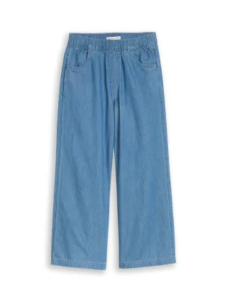 tom tailor kids - Wide Leg Jeans mid stone bright blue denim - Gr. - 122