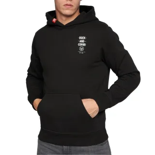 Duck and Cover - Kapuzenpullover für Herren, Logo, Baumwollmischung (Schwarz)