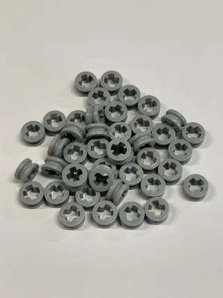 LEGO Technic 40 Stück Stopper klein 1/2 in Neu-Hellgrau