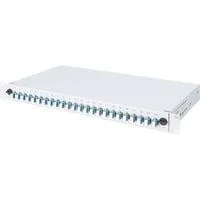 LWL-Spleißbox, bestückt, 6x LC-APC DX, OS2 grau