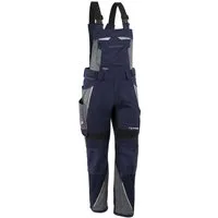 Qualitex Workwear Arbeitslatzhose Latzhose "IRON" marine/grau, Gr. L46