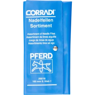 PFERD TOOLS Präzisions-Nadelfeilen-Set 12-tlg. in Rolltasche 160mm Schweizer Hieb 1, mittel - 12314082