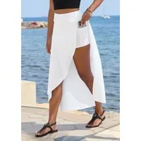 LASCANA Maxirock mit integrierter Shorts und kleiner Tasche langer Strandrock, luftiger Sommerrock mit Shorts, Jerseyrock