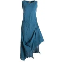 Vishes Maxikleid Ärmelloses Lagenlook Kleid zum Hochbinden Elfen, Hippie, Ethno, Goa Style