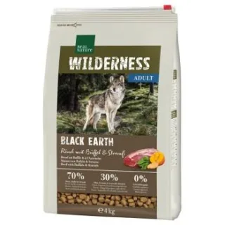 REAL NATURE WILDERNESS Trockenfutter Hund, Adult, Black Earth Rind und Büffel 4 kg