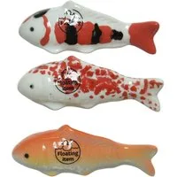 Kaemingk Dekofigur Fisch Deko Schwimmfisch Porzellan Teichdeko L ca 11 cm 3er Set