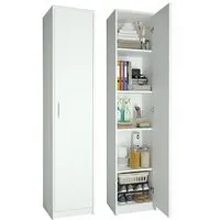 Home Collective Regal mit 5 Ebenen Aktenschrank mit 4 Einlegeböden und 1 Tür, in mattem Finish Standregal 39 cm breit weiß