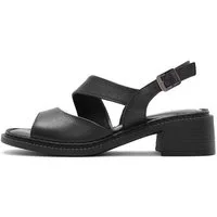 Derimod Sandaletten aus Leder mit mittlerem Absatz Sandale Echtes Leder, Lederfutter, Blockabsatz, Verstellbarer Riemen