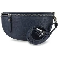 Frentree Umhängetasche Damen aus Echtleder, Made in Italy, Crossbody Schulter/Bauchtasche, mit silbernem Reißverschluss, verstellbarer Schulterriemen, Größe Mini