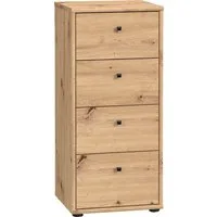 FORTE Kommode Tempra, Kommode, 4 Schubkästen, Höhe 85,5 cm, Breite 38,6 cm