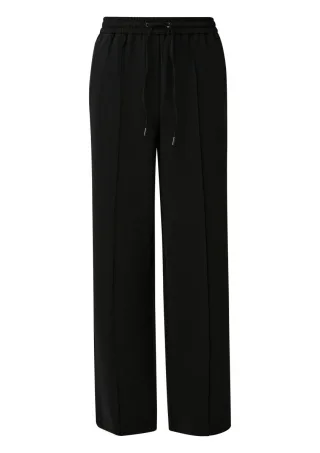 s.Oliver Red Label - Twill-Hose mit weitem Bein und Elastikbund schwarz - Gr. - 34/REG