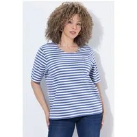 Ulla Popken T-Shirt T-Shirt Ringel Oversized Rundhals Halbarm