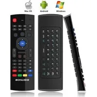 Bolwins Q97C AirMaus 2.4G Tastatur Maus IR Fernbedienung f Android Mac Windows Tastatur (6-Achsen Gyrosensor IR-Lernfunktion Plug & Play)