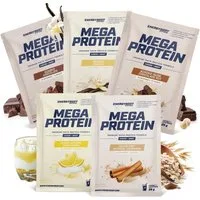 Energybody Systems Mega Protein Probierpaket Eiweißpulver, Whey Protein und Casein Pulver, 5 er, aspartamfrei, ideal für unterwegs und zum Testen, 5x25 g
