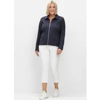 Sheego Allwetterjacke Kurzjacke Langarm aus Bengalin, in taillierter Form