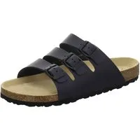AFS-Schuhe 313350 Dreischnaller Pantolette für Herren mit Fußbett, bequeme Sandalen aus Leder