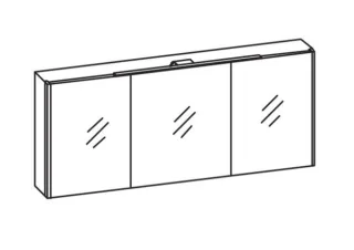 Artiqua LED-Spiegelschrank mit Farbtemperaturwechsel, Anthrazit Glanz, 074-SDT-1-16-51 074-SDT-1-16-51