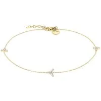 Tamaris Fußkette Sparkle Flowers Edelstahl