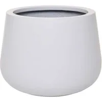 VIVANNO Blumentopf Fiberglas GIRAR Rund - Weiß Matt (1 St), 36x27 cm