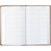 STYLEX Ringbuchkalender Telefon Adressbuch mit Register und Messing-Ecken