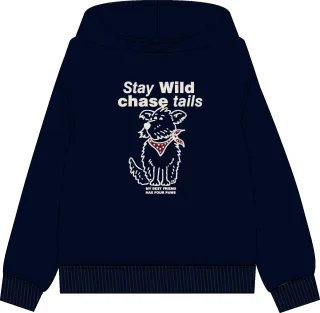 ATTENTION - Kn.-Hoodie indigo blue - Gr. - 134